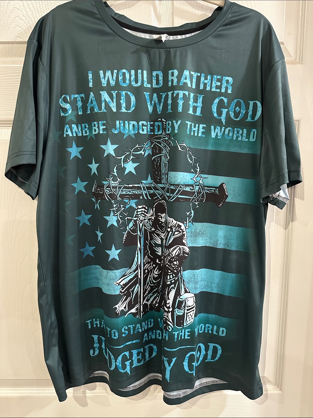 Men's Short-Sleeve Faith Graphic Tee - Teal Green